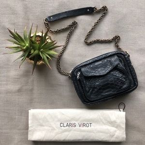 Claris Virot Python Crossbody bag